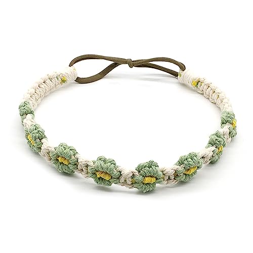 Party-Haarband für Damen, elegantes handgehäkeltes Stirnband, eleganter Kopfschmuck für Hochzeiten, Brautpartys, Party-Kopfschmuck, Blumen-Stirnband, Damen-Accessoire von HNsdsvcd