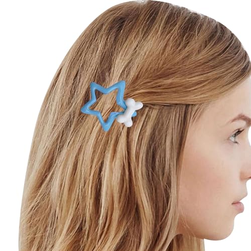 Pentagramm-Haarspange für Erwachsene und Kinder, Stern-Haarspangen, seitliche Nadel für Mädchen, lässiger Kopfschmuck, niedliches Haarstyling-Zubehör, stilvolle Haarspange von HNsdsvcd