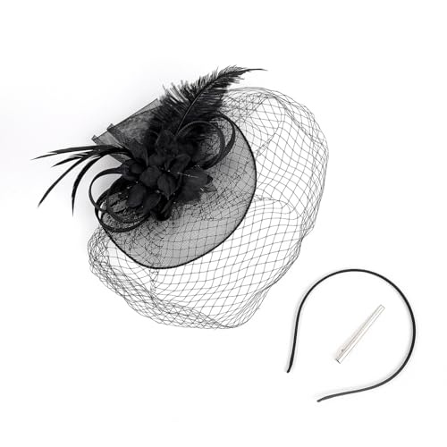 Punk, mittelalterlicher Federhut, Haarreif für Damen, Karneval, Stirnband, für Festival, Party, Aufführungen, Abschlussball, Haarschmuck, Karneval, Kopfschmuck, mehrfarbig, Karneval, Kopfschmuck für von HNsdsvcd