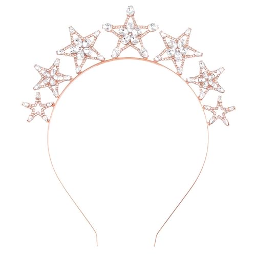 Stilvolle Braut-Kopfbedeckung, modern, wunderschön, Barock-Stil, Brautschmuck, Junggesellinnenabschied, mit Strasssteinen, Stern-Haarbänder in Großpackung von HNsdsvcd