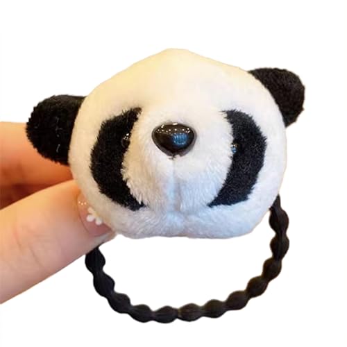 Süßes Haarseil, rutschfestes Haarband für Kinder, niedliches Panda-Haarband und Slap Armband, Brosche für Cosplay, Haarseil für Mädchen, Haarverlängerung, elastisches Haarseil, Haarseil für Zöpfe von HNsdsvcd