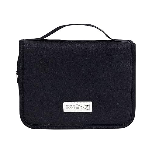 Tragbarer Make-up-Organizer mit Griff, Mehrzweck-Make-up-Tasche für Flexibilität, für Mädchen, Frauen, Geschenk, Badezimmer-Organizer, Schwarz von HNsdsvcd