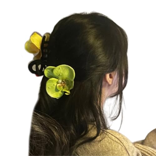 Trendige Schmetterlings-Blumen-Haarklammer, vielseitig und stabil, niedlicher Kunststoff, Blumen-Haarklammer für Damen und Mädchen, perfekt für Hochzeiten von HNsdsvcd