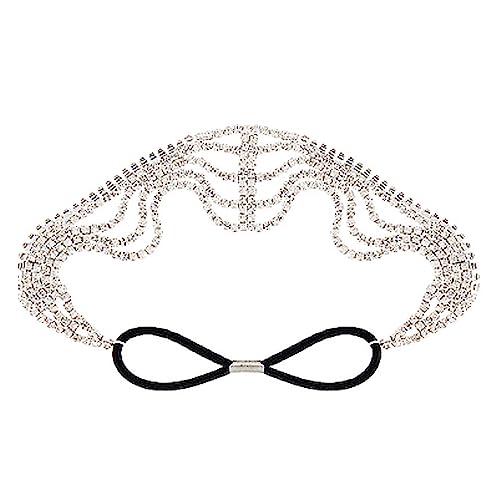 Vintage-Kristall-Stirnband, Braut-Kopfschmuck, Party-Requisiten, auffälliges Stirnband, koreanischer Stil, Strass, Haar-Accessoire von HNsdsvcd