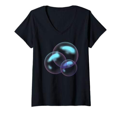 Damen Seifenblasen T-Shirt mit V-Ausschnitt Damen Seifenblasen T-Shirt mit V-Ausschnitt von HOB Products