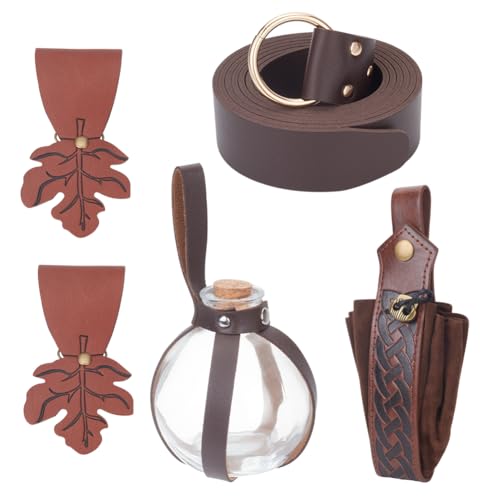 HOBBIESAY 1 Set Mittelalter Gürtel Renaissance Gürtel Mittelalterliche Tasche Zubehör Wikinger Schwerthalter Beutel Set Renaissance Kostüm Requisiten Halloween Cosplay Zubehör Für Männer Und Frauen von HOBBIESAY
