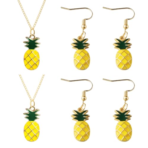 HOBBIESAY 2 Stück Gelbes Schmuckset Mit Tropischen Früchten Obstschmuckset Für Frauen Boho Halskettenset Weihnachts Geburtstags Und Muttertagsschmuck Geschenke Für Freundin Mutter Und Freund HOBBIESAY 2 Stück Gelbes Schmuckset Mit Tropischen Früchten Obstschmuckset Für Frauen Boho Halskettenset Weihnachts Geburtstags Und Muttertagsschmuck Geschenke Für Freundin Mutter Und Freund von HOBBIESAY