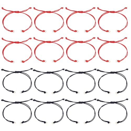 HOBBIESAY 30 Stück 2 Farben Gewachste Polyesterkordel Armbänder Halbfertiges Armband Verstellbares Armband Knotenseil Handgefertigte Freundschafts Flechtarmbänder Zur Schmuckherstellung von HOBBIESAY