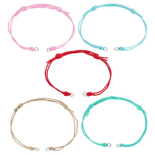 HOBBIESAY 30 Stück 5 Farben Gewachste Polyesterkordel Armbänder Verstellbares Armband Knotenseil Halbfertiges Armband Handgefertigte Freundschafts Flechtarmbänder Zur Schmuckherstellung Geschenke von HOBBIESAY