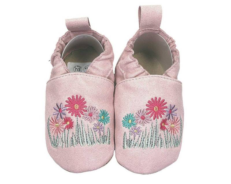 HOBEA-Germany Kinderschuhe RecyStep Blumen rosa Krabbelschuh von HOBEA-Germany