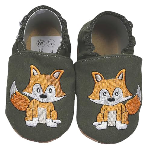 HOBEA-Germany Kinderschuhe RecyStep Fuchs grün 26/27 (2½ - 3 Jahre) Gripwalksohle von HOBEA-Germany