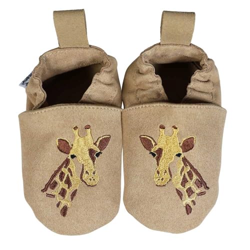 HOBEA-Germany Kinderschuhe RecyStep Giraffe beige 26/27 (2½ - 3 Jahre) Gripwalksohle von HOBEA-Germany