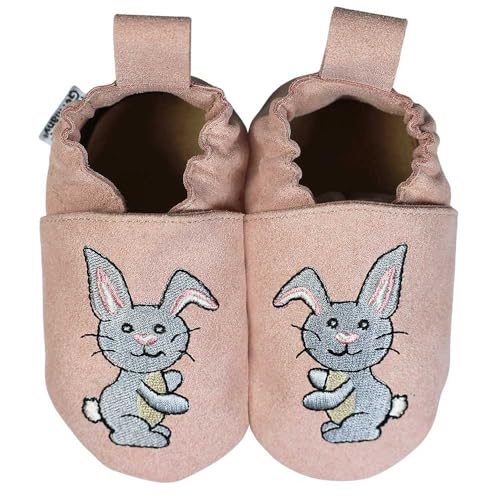 HOBEA-Germany Kinderschuhe RecyStep Hase altrosa 22/23 (1½ - 2 Jahre) Gripwalksohle von HOBEA-Germany