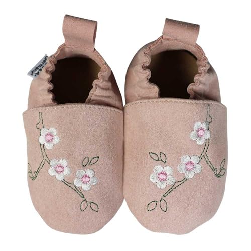 HOBEA-Germany Kinderschuhe RecyStep Kirschblüten altrosa 22/23 (1½ - 2 Jahre) Gripwalksohle von HOBEA-Germany