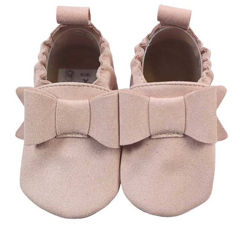 HOBEA-Germany Kinderschuhe RecyStep Schleife altrosa Krabbelschuh von HOBEA-Germany