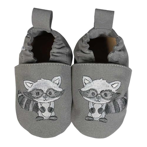 HOBEA-Germany Kinderschuhe RecyStep Waschbär grau 22/23 (1½ - 2 Jahre) Gripwalksohle von HOBEA-Germany