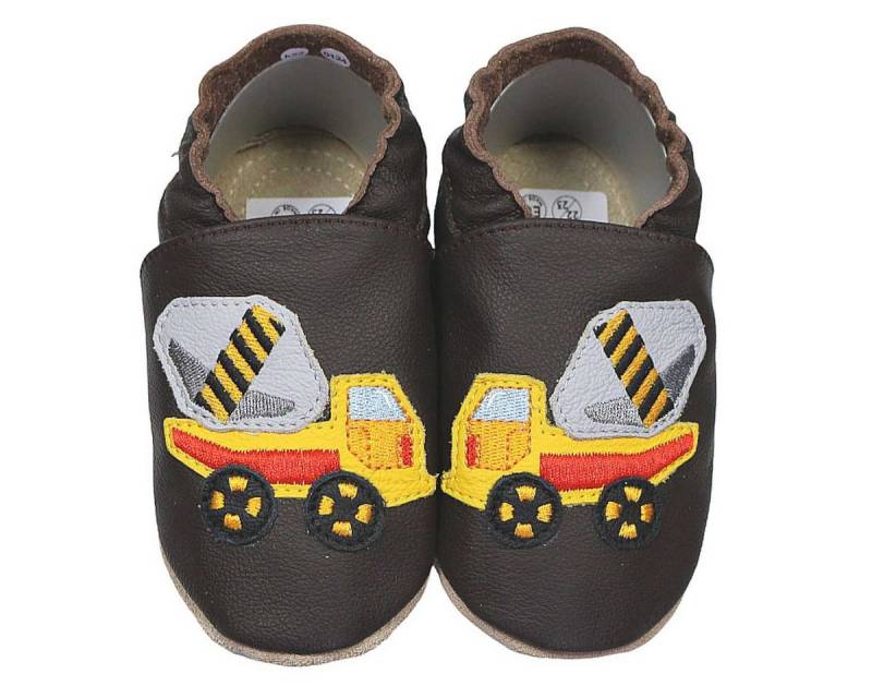 HOBEA-Germany Kitaschuhe Betonmischer braun 22/23 (1½ - 2 Jahre) Kautschuksohle Lauflernschuh von HOBEA-Germany