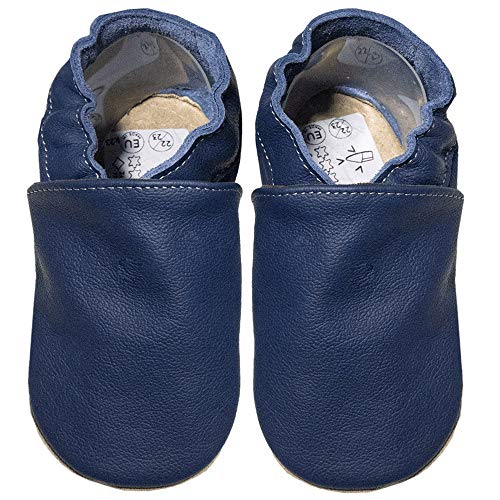 HOBEA-Germany Kitaschuhe Safestep, Kinderhausschuhe, Lederschuhe (blau, 26/27 EU) von HOBEA-Germany