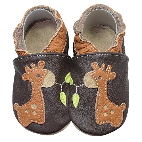 HOBEA-Germany Krabbelschuhe für Jungs und Mädchen in verschiedenen Designs, Modell Schuhe:Giraffe, Schuhgröße:22/23 (18-24 Monate) von HOBEA-Germany