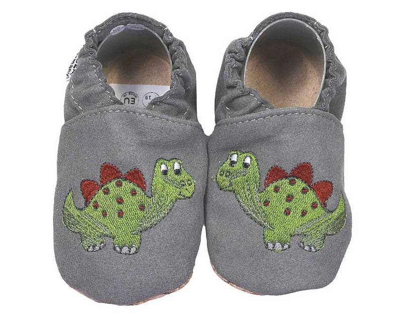 HOBEA-Germany Krabbelschuhe RecyStep Dino grau Krabbelschuh von HOBEA-Germany