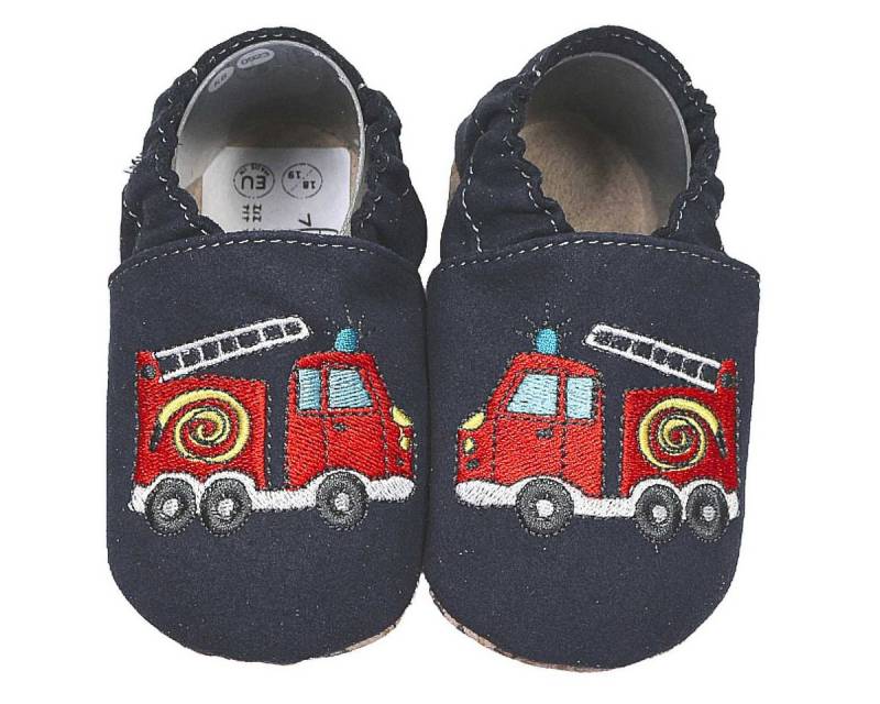 HOBEA-Germany Kinderschuhe RecyStep Feuerwehr dunkelblau Krabbelschuh von HOBEA-Germany