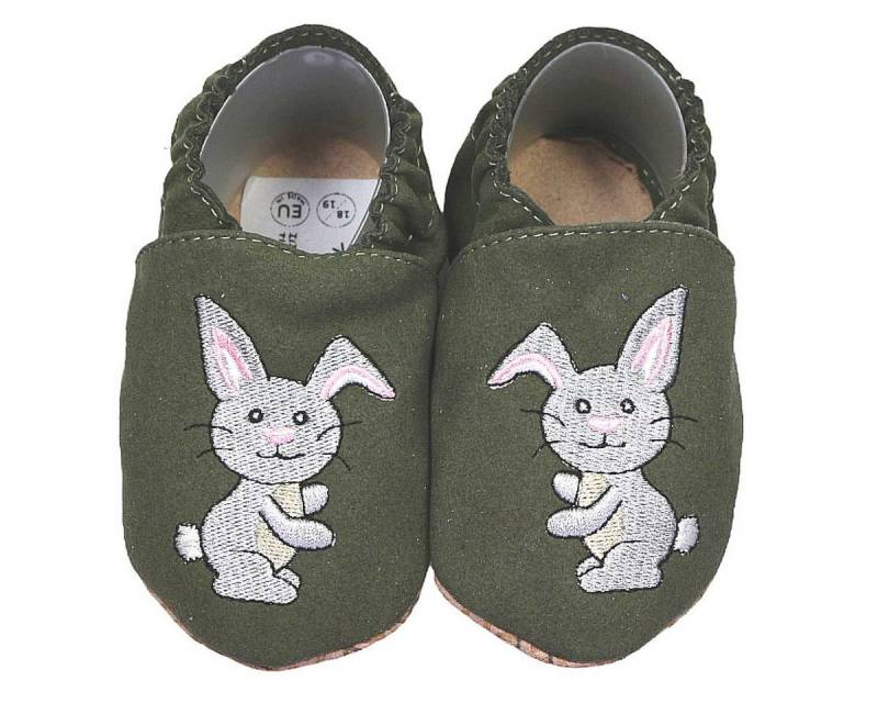 HOBEA-Germany Krabbelschuhe RecyStep Hase grün Krabbelschuh von HOBEA-Germany