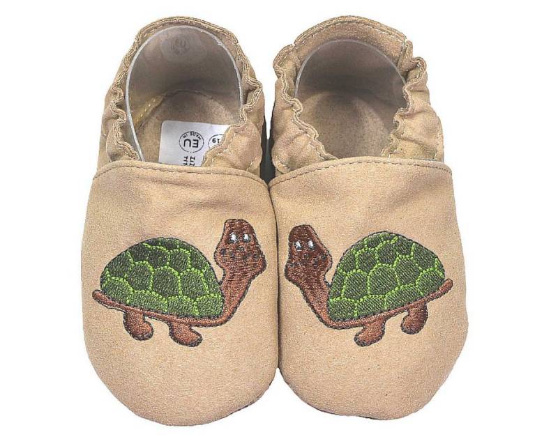 HOBEA-Germany Kinderschuhe RecyStep Schildkröte beige Krabbelschuh von HOBEA-Germany