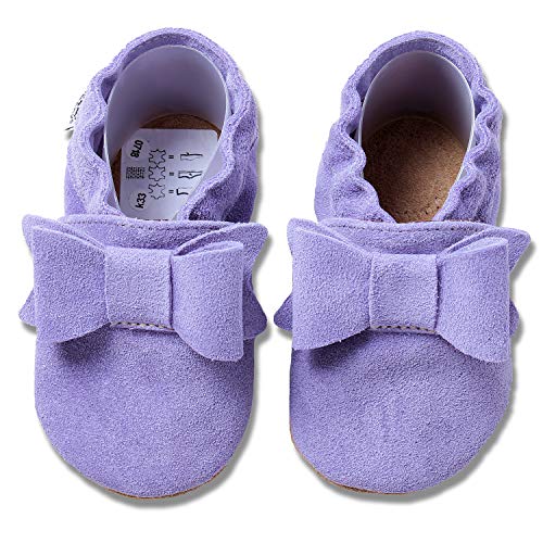 HOBEA-Germany Lauflernschuhe Schleife flieder 26/27 (2½ - 3 Jahre) Lauflernsohle von HOBEA-Germany
