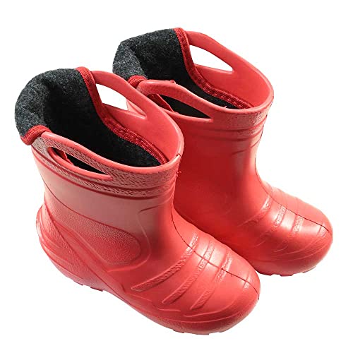 HOBEA-Germany Regenstiefel für Jungs und Mädchen EVA Gummistiefel in verschiedenen Farben (25 EU, rot) von HOBEA-Germany