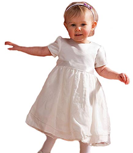 HOBEA-Germany Taufkleid Blumenmädchen Baby Festkleid, Modell: Charlotte, Größe Kleider:80 von HOBEA-Germany