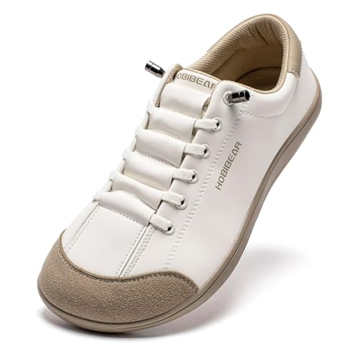 HOBIBEAR Barfußschuhe für Damen und Herren | Zero Drop | Breite Leder Minimalistische Trail Running Walking Schuhe von HOBIBEAR
