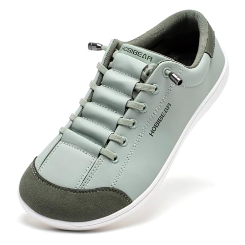 HOBIBEAR Barfußschuhe für Damen und Herren | Zero Drop | Breite Leder Minimalistische Trail Running Walking Schuhe von HOBIBEAR