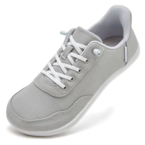 HOBIBEAR Barfußschuhe für Herren Freihändige Minimalistische Damen Sneaker Schlupfschuhe Zehenpartie Canvasschuhe Breit Atmungsaktiv Leichte Wanderschuhe Bequeme Lässige Modische Sneaker von HOBIBEAR