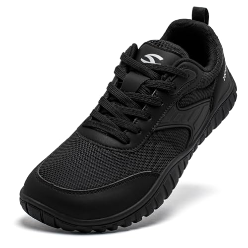 HOBIBEAR Breite Barfußschuhe für Damen und Herren, minimalistisch, Trailrunning, Wandern, Sneaker, bequem, leicht, Schwarz, 38.5 EU HOBIBEAR Breite Barfußschuhe für Damen und Herren, minimalistisch, Trailrunning, Wandern, Sneaker, bequem, leicht, Schwarz, 38.5 EU von HOBIBEAR