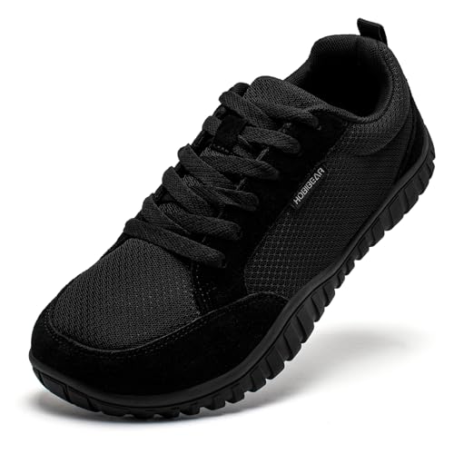 HOBIBEAR Damen Herren Breite Zehe Box Turnschuhe Zero Drop rutschfest Sport Barfuß Schuhe für Joggen Gehen von HOBIBEAR