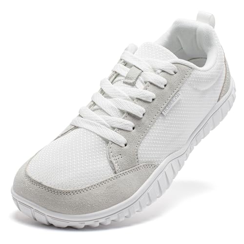 HOBIBEAR Damen Herren Breite Zehe Box Turnschuhe Zero Drop rutschfest Sport Barfuß Schuhe für Joggen Gehen von HOBIBEAR