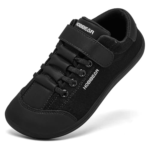 HOBIBEAR Kinder Barfußschuhe Breite Minimalist Zero Drop Sneaker für Jungen Mädchen Outdoor Trail Running Walking Schuhe von HOBIBEAR