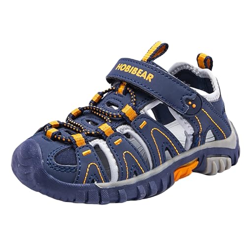 HOBIBEAR Kinder Jungen Outdoor Sandalen Trekkingsandalen Sport Sandalen Mädchen Geschlossen Wandernsandalen Sommer Atmungsaktiv Rutschfest Hiking Sandal Sportsandalen für Kinder Blau ,28 EU HOBIBEAR Kinder Jungen Outdoor Sandalen Trekkingsandalen Sport Sandalen Mädchen Geschlossen Wandernsandalen Sommer Atmungsaktiv Rutschfest Hiking Sandal Sportsandalen für Kinder Blau ,28 EU von HOBIBEAR