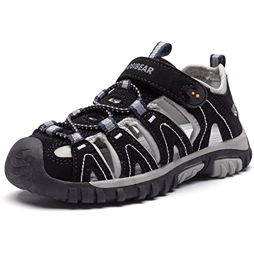 HOBIBEAR Kinder Jungen Outdoor Sandalen Trekkingsandalen Sport Sandalen Mädchen Geschlossen Wandernsandalen Sommer Atmungsaktiv Rutschfest Hiking Sandal Sportsandalen für Kinder Schwarz,24 EU HOBIBEAR Kinder Jungen Outdoor Sandalen Trekkingsandalen Sport Sandalen Mädchen Geschlossen Wandernsandalen Sommer Atmungsaktiv Rutschfest Hiking Sandal Sportsandalen für Kinder Schwarz,24 EU von HOBIBEAR