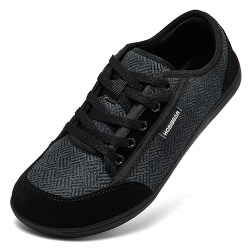 HOBIBEAR Schuhe Breite Füße Unisex Weit Barfußschuhe Minimalistische Barfuss Schuhe Herren Damen Outdoor Trail Barfussschuhe Zehenbox Laufschuhe Walkingschuhe Schwarz,EU 40 HOBIBEAR Schuhe Breite Füße Unisex Weit Barfußschuhe Minimalistische Barfuss Schuhe Herren Damen Outdoor Trail Barfussschuhe Zehenbox Laufschuhe Walkingschuhe Schwarz,EU 40 von HOBIBEAR
