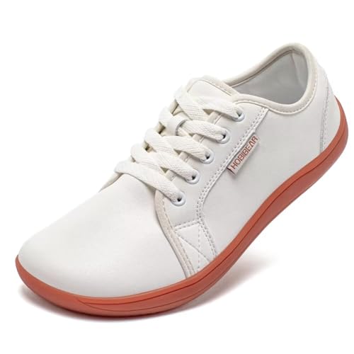 HOBIBEAR Unisex Breite Barfuss Schuhe Damen Herren Barfußschuhe Leder Minimalistische Outdoor Trail Running Walking Schuhe Beige Größe 45 HOBIBEAR Unisex Breite Barfuss Schuhe Damen Herren Barfußschuhe Leder Minimalistische Outdoor Trail Running Walking Schuhe Beige Größe 45 von HOBIBEAR