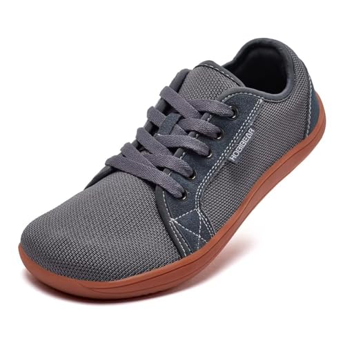 HOBIBEAR Unisex Breite Barfuss Schuhe Damen Herren Barfußschuhe Minimalistische Outdoor Trail Running Walking Schuhe(Grau-Braun,EU 47) HOBIBEAR Unisex Breite Barfuss Schuhe Damen Herren Barfußschuhe Minimalistische Outdoor Trail Running Walking Schuhe(Grau-Braun,EU 47) von HOBIBEAR