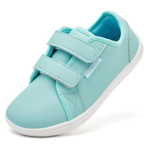 HOBIBEAR Unisex Kinder Barfußschuhe Leder Breite Minimalistische Walking Schuhe für Jungen Mädchen Komfortabel Leicht von HOBIBEAR