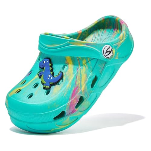 HOBIBEAR Unisex Kinder Classic Clogs Gartenschuhe Mädchen Jungen rutschfeste atmungsaktive Strand Sandalen von HOBIBEAR