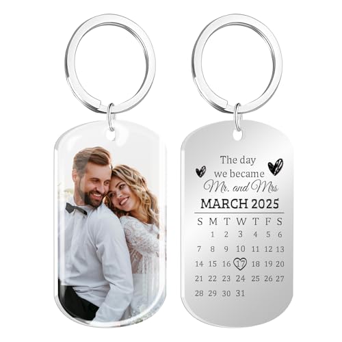 HOBULL Schlüsselanhänger mit Bild Personalisierter | Doppelseitiger Schlüsselanhänger Gravur Foto Datum | Personalisiertes Erinnerungsgeschenk für Papa, Paare, Geburtstag, Vatertag, Hochzeit, Jubiläen HOBULL Schlüsselanhänger mit Bild Personalisierter | Doppelseitiger Schlüsselanhänger Gravur Foto Datum | Personalisiertes Erinnerungsgeschenk für Papa, Paare, Geburtstag, Vatertag, Hochzeit, Jubiläen von HOBULL