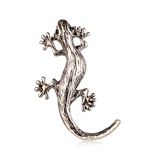 Brosche 3 Stück Gecko Brosche Galvanisiert Vintage Eidechse Brosche Kostüm Tierbrosche Gold von HOCAH