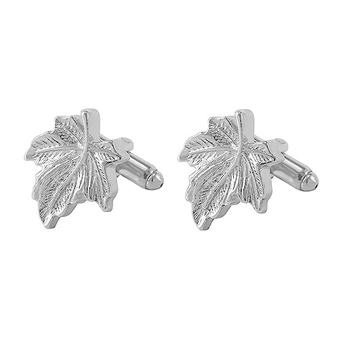 Manschettenknöpfe 4 Stück Legierung Blatt Herren Manschettenknöpfe Metall Manschette Nietenknöpfe Einfarbig Hemd Knöpfe Silber Manschettenknöpfe 4 Stück Legierung Blatt Herren Manschettenknöpfe Metall Manschette Nietenknöpfe Einfarbig Hemd Knöpfe Silber von HOCAH