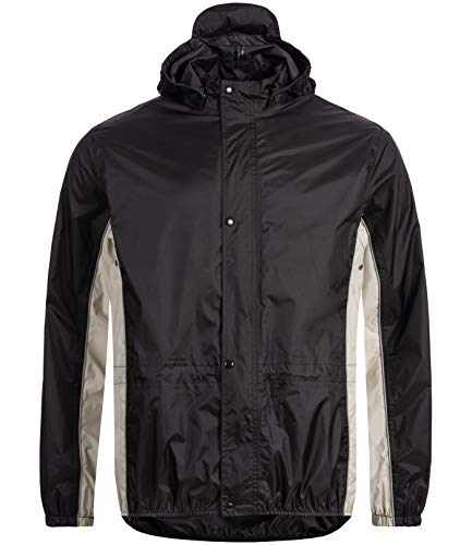 HOCK Regenjacke Unisex - Jacke Windbreaker 100% Wasserdicht & Atmungsaktiv - Damen Herren Fahrradjacke (schwarz, M) von HOCK