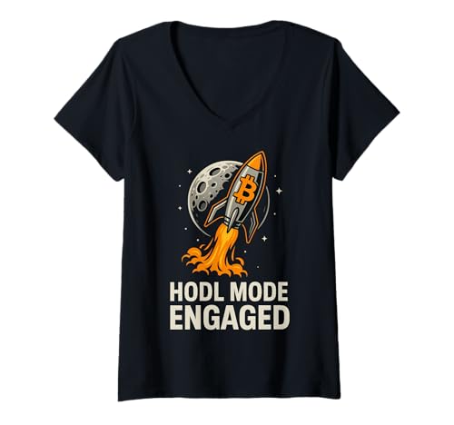 Damen HODL Bitcoin zum Mond T-Shirt mit V-Ausschnitt Damen HODL Bitcoin zum Mond T-Shirt mit V-Ausschnitt von HODL Bitcoin Tees & Gifts