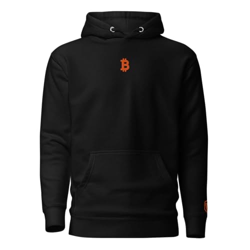 HODL Bitcoin Hoodie Orange – Crypto Kapuzenpullover mit gesticktem Bitcoin Logo Schwarz 3XL von HODL